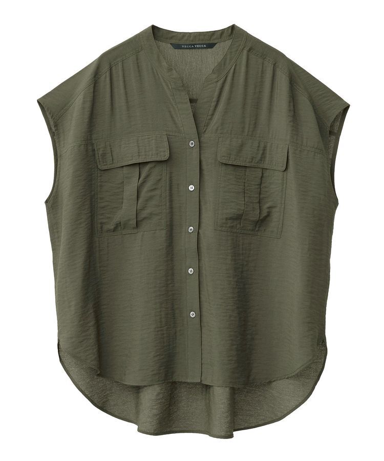 YECCA VECCA「ワークデザインスキッパーシャツ」|シャツ・ブラウス|