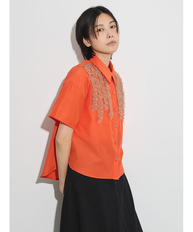GARAGE OF GOOD CLOTHING「フリルハーフスリーブブラウス」|シャツ・ブラウス|
