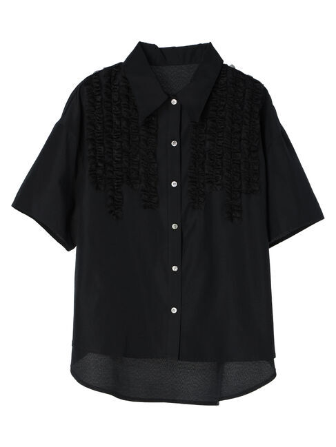 GARAGE OF GOOD CLOTHING「フリルハーフスリーブブラウス」|シャツ・ブラウス|