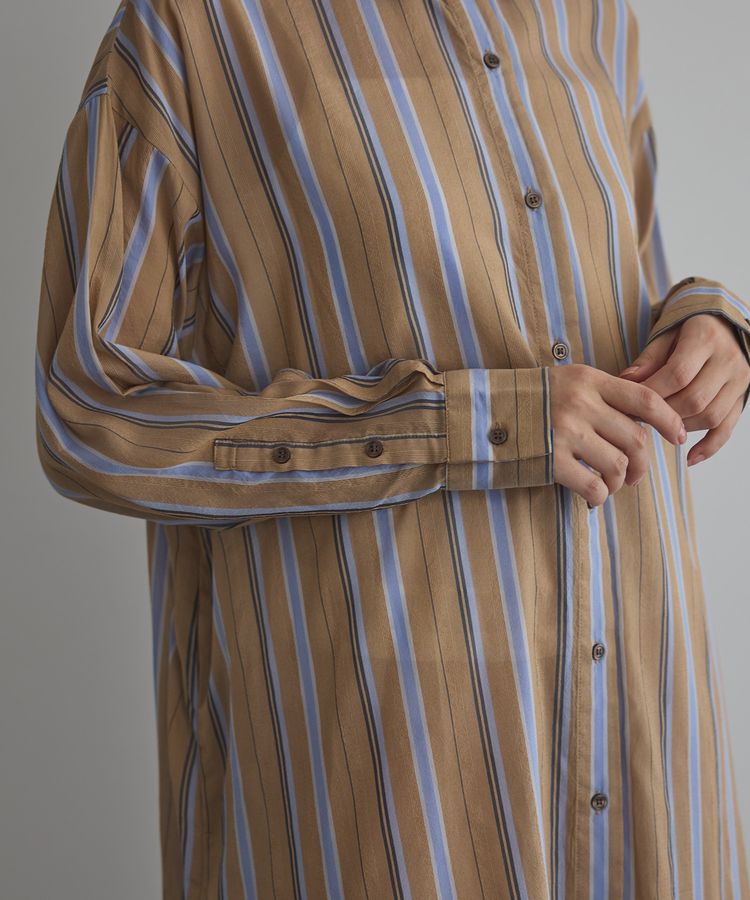 GARAGE OF GOOD CLOTHING「ストライプロングシャツワンピース」|ワンピース|