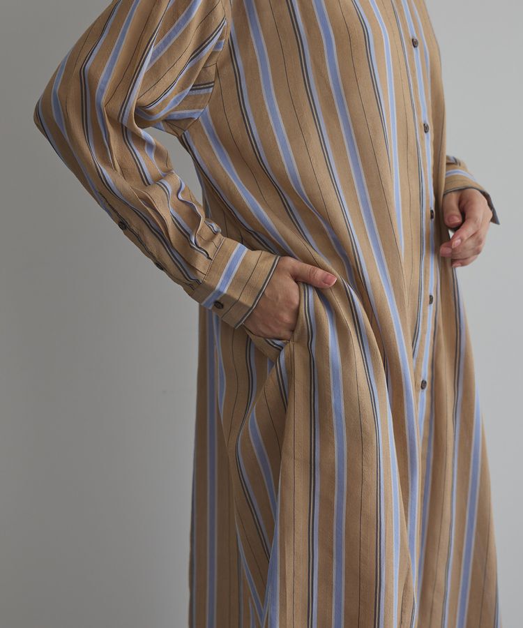 GARAGE OF GOOD CLOTHING「ストライプロングシャツワンピース」|ワンピース|