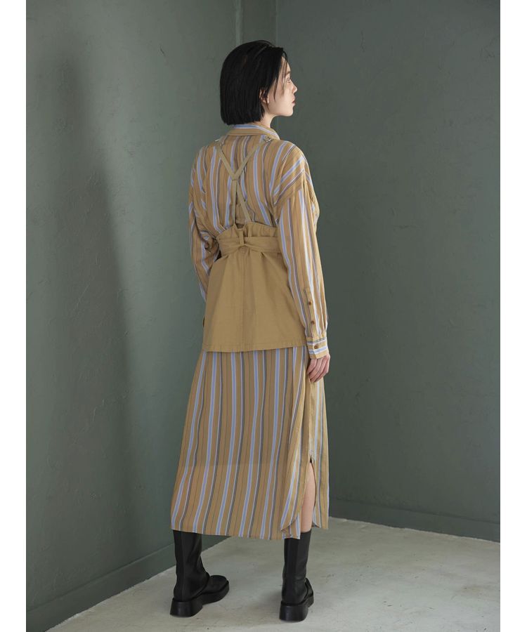 GARAGE OF GOOD CLOTHING「ストライプロングシャツワンピース」|ワンピース|