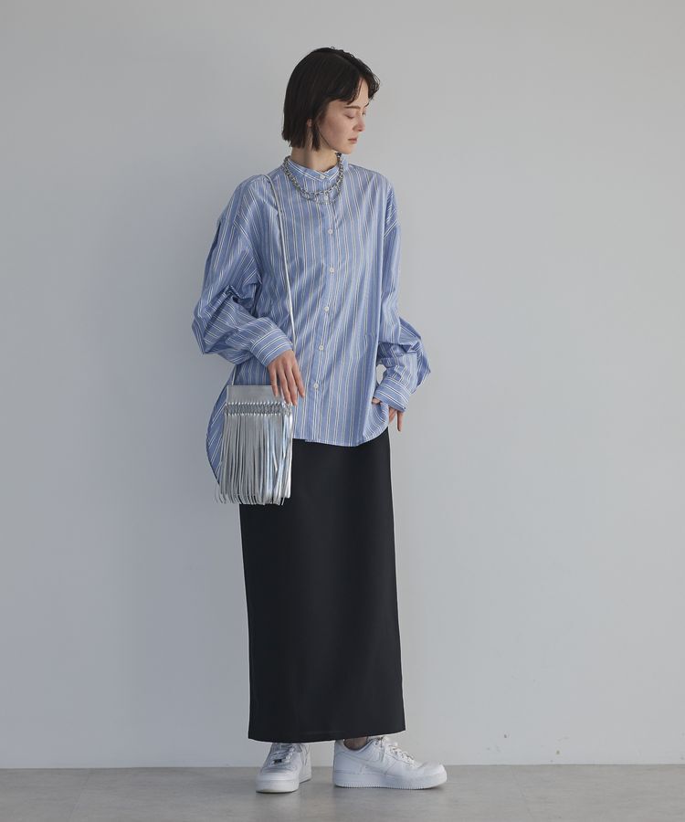 GARAGE OF GOOD CLOTHING「ストライプバンドカラーシャツ」|シャツ・ブラウス|