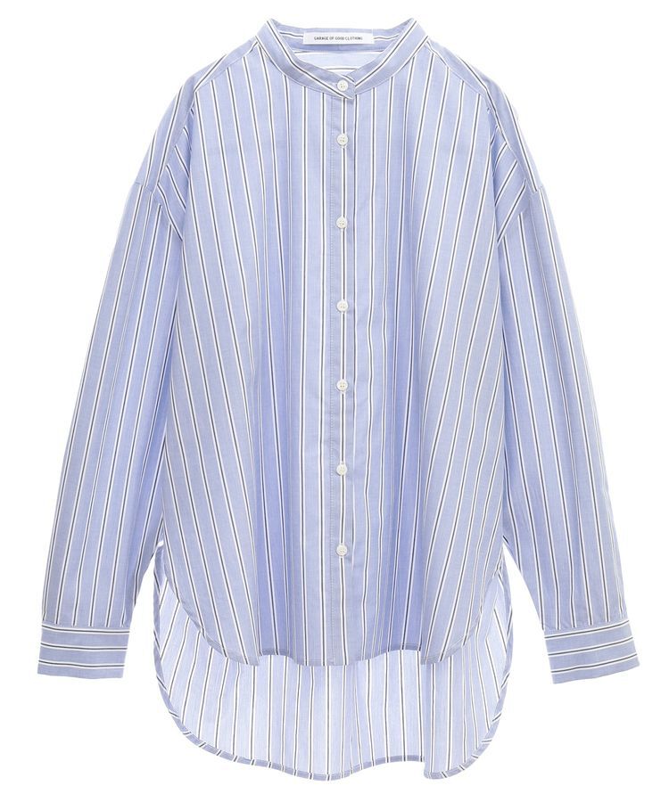 GARAGE OF GOOD CLOTHING「ストライプバンドカラーシャツ」|シャツ・ブラウス|