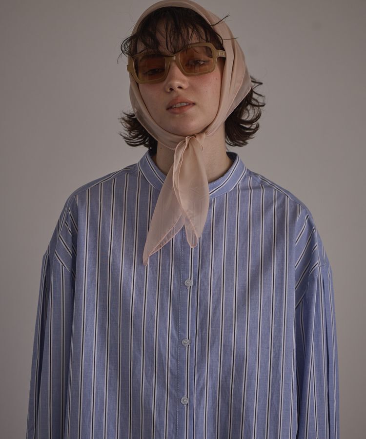 GARAGE OF GOOD CLOTHING「ストライプバンドカラーシャツ」|シャツ・ブラウス|