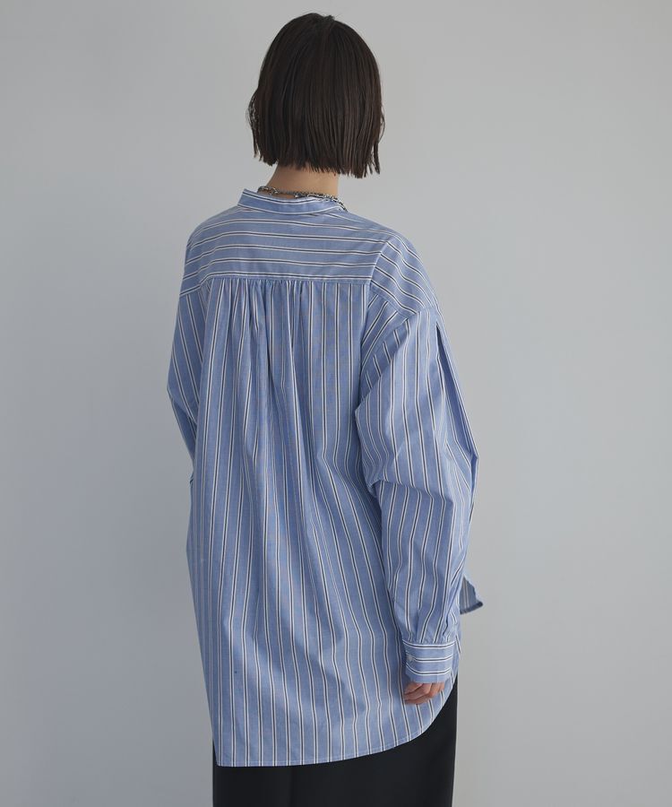 GARAGE OF GOOD CLOTHING「ストライプバンドカラーシャツ」|シャツ・ブラウス|