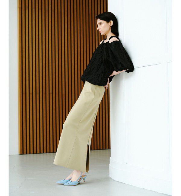 allureville「センタージップ2WAYニットスカート」|タイト|