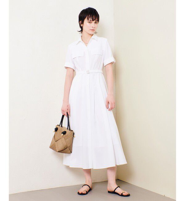 allureville「サッカースキッパーターンバックワンピース」|ワンピース|オフホワイト