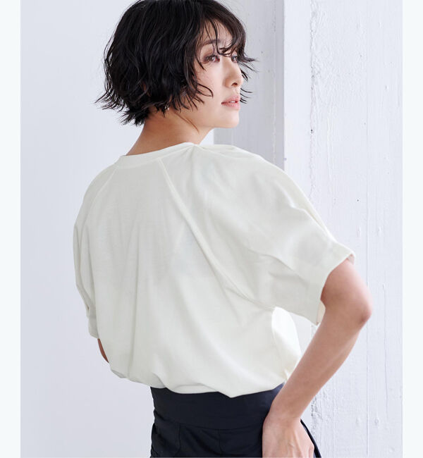 ur's「汗染み防止タックボリュームスリーブTシャツ」|Tシャツ・カットソー|