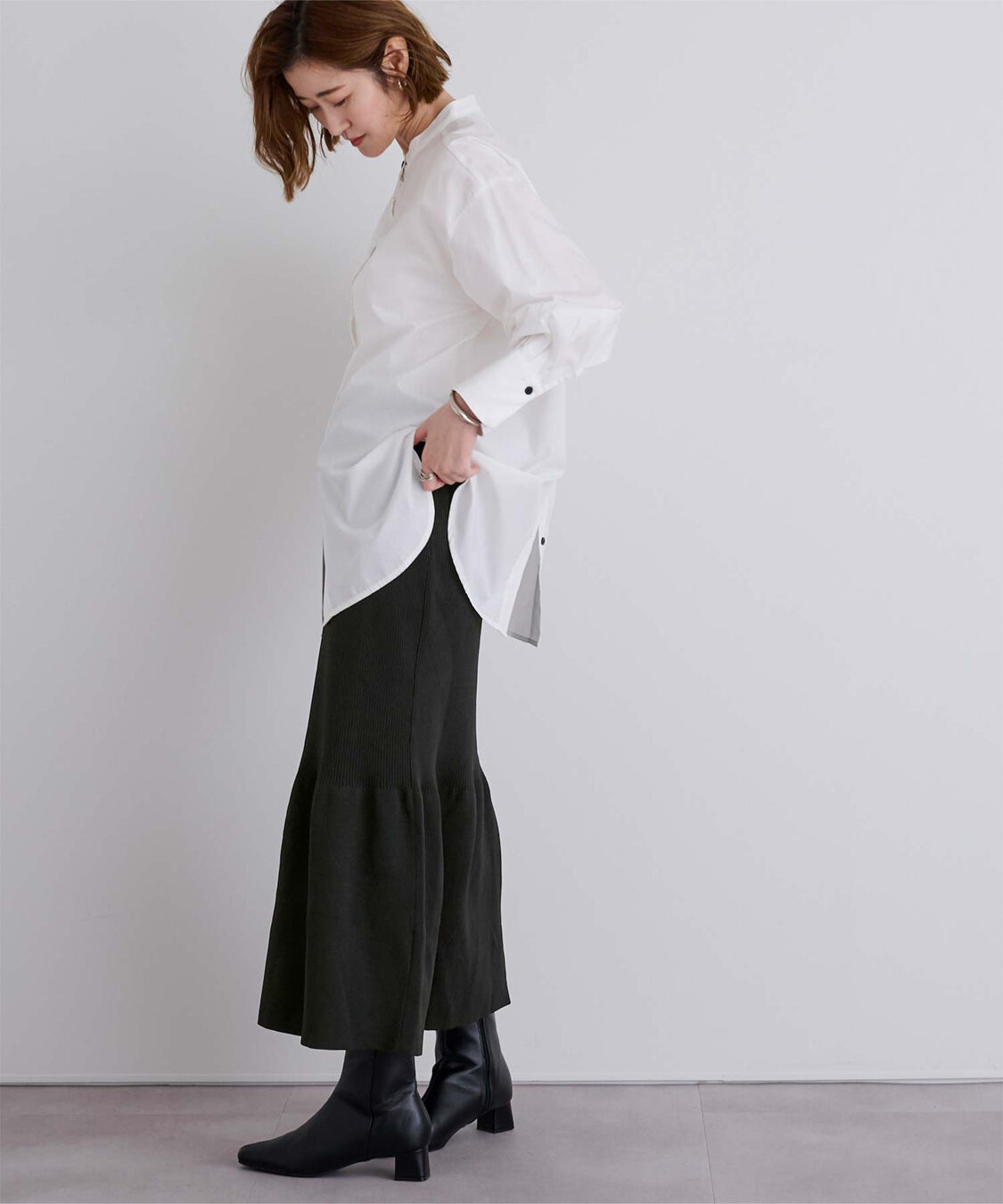 ur's「スポンディッシュティアードニットスカート」|スカート|