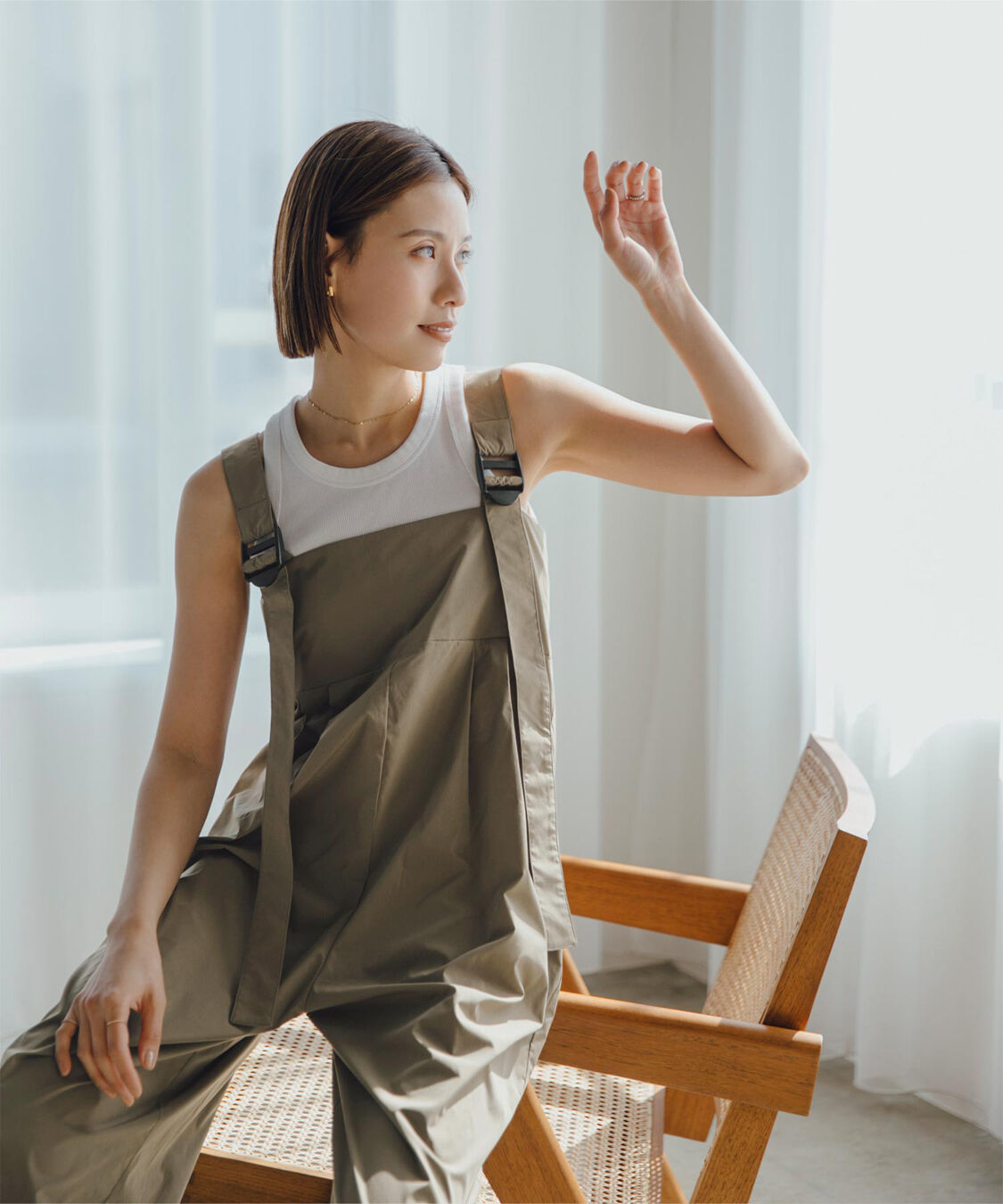 ur's「【黒川翼さんコラボアイテム】撥水素材サロペット/ラッシュガード」|コンビネゾン|