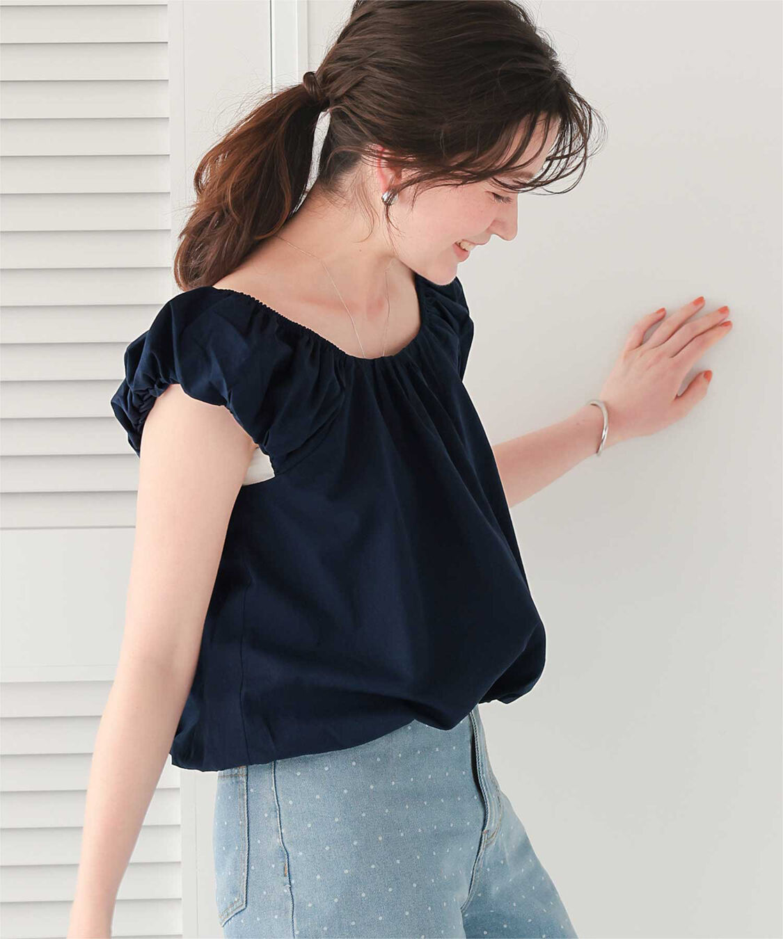 titivate「クロップドバルーンシルエットトップス」|シャツ・ブラウス|
