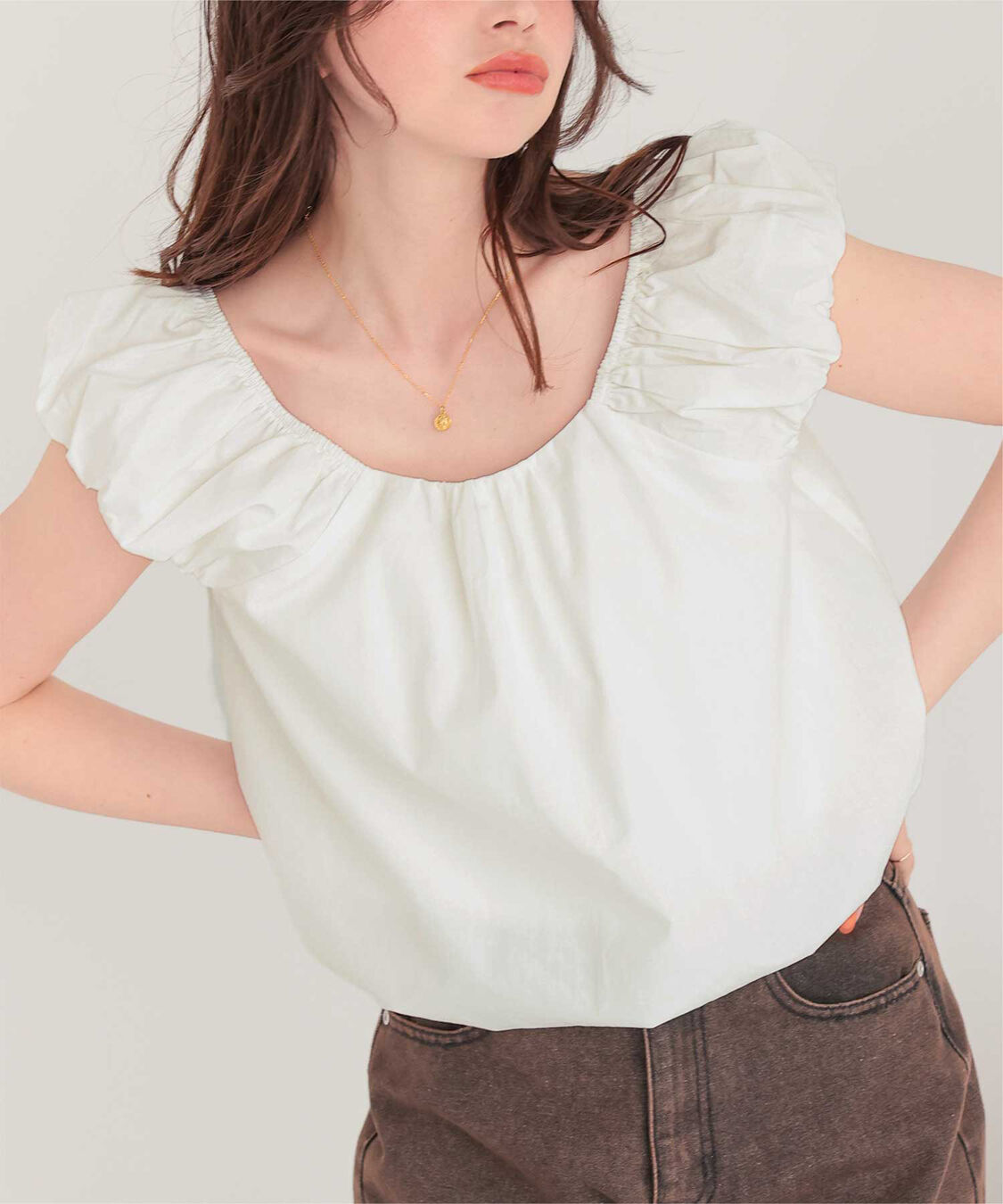 titivate「クロップドバルーンシルエットトップス」|シャツ・ブラウス|