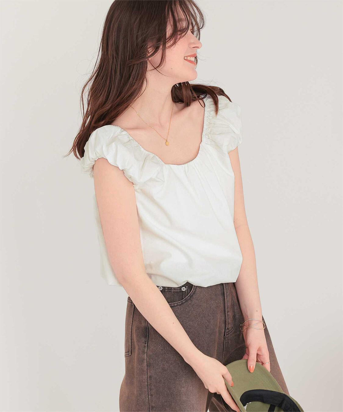 titivate「クロップドバルーンシルエットトップス」|シャツ・ブラウス|