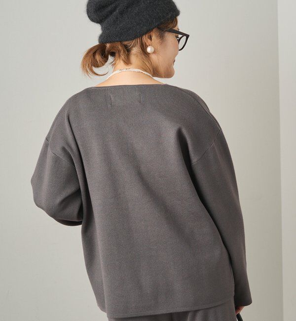  「【3点セット】ワッフルスクエアタンク＆Vネックカーデ+ワイドパンツセットアップ」|カーディガン|