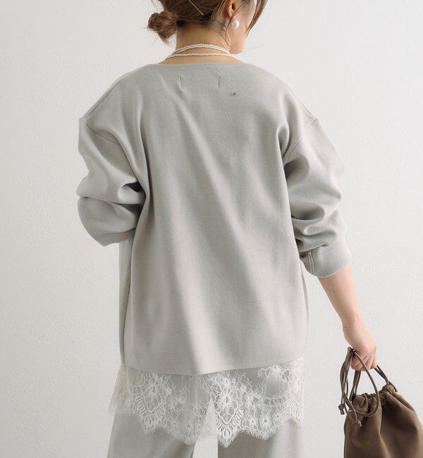  「【3点セット】ワッフルスクエアタンク＆Vネックカーデ+ワイドパンツセットアップ」|カーディガン|