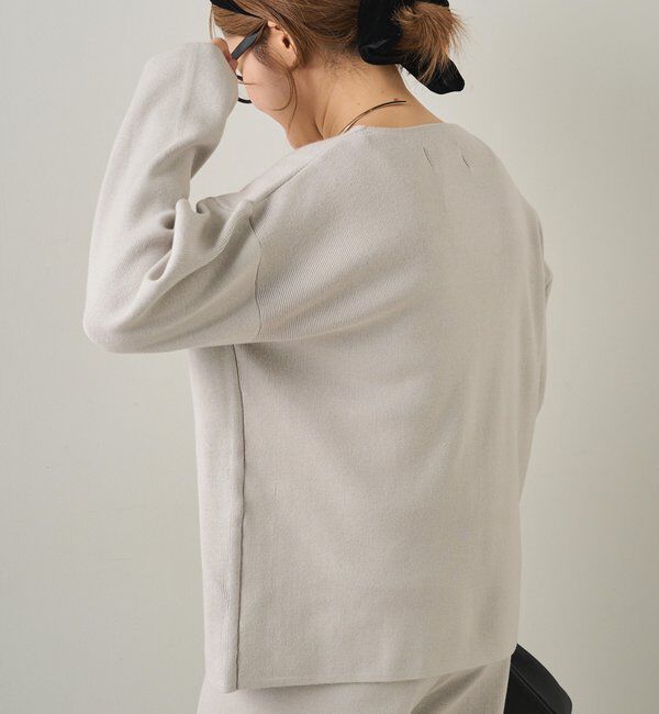  「【3点セット】ワッフルスクエアタンク＆Vネックカーデ+ワイドパンツセットアップ」|カーディガン|