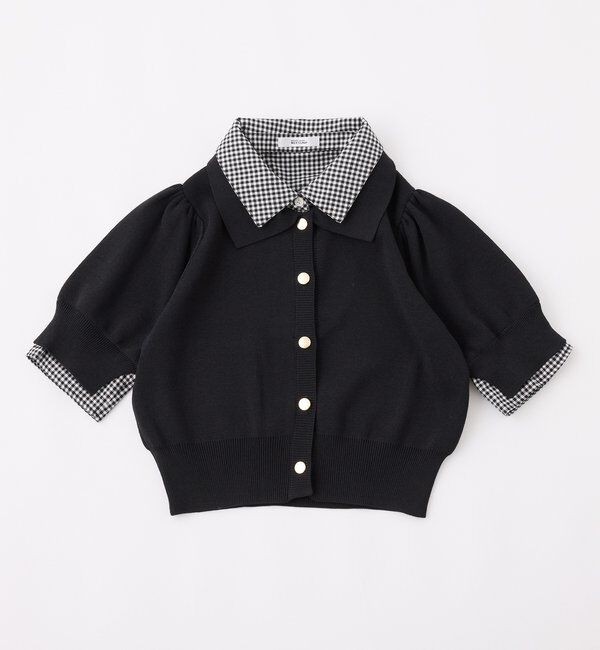  「今期トレンド/重ね襟半袖ニット」|ニット・セーター|