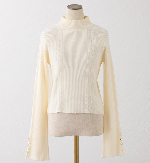  「	アイレットプチハイネックニット」|ニット・セーター|