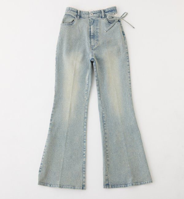  「サイドカットレースフレアデニム」|その他|