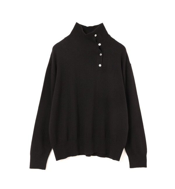 mizuiro ind「mizuiro ind ボタン付きハイネックプルオーバー」|ニット・セーター|