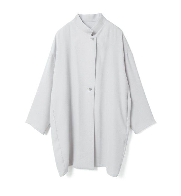 mizuiro ind「mizuiro ind スタンドカラーワイドジャケット」|その他|ライトグレー