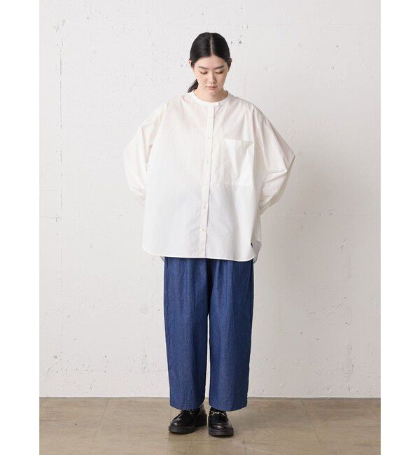 MidiUmi「MidiUmi スタンドカラービッグシャツ」|シャツ・ブラウス|