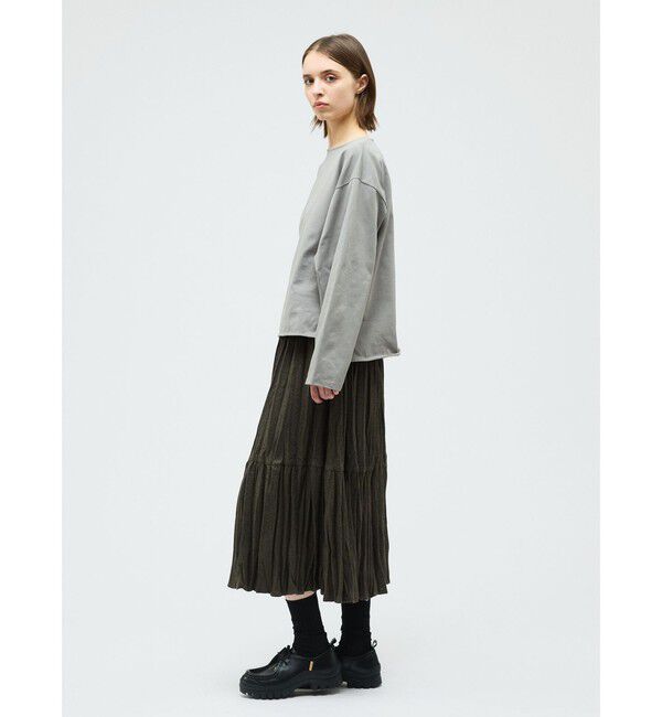 mizuiro ind「mizuiro ind ウールブレンドティアードワッシャースカート」|スカート|