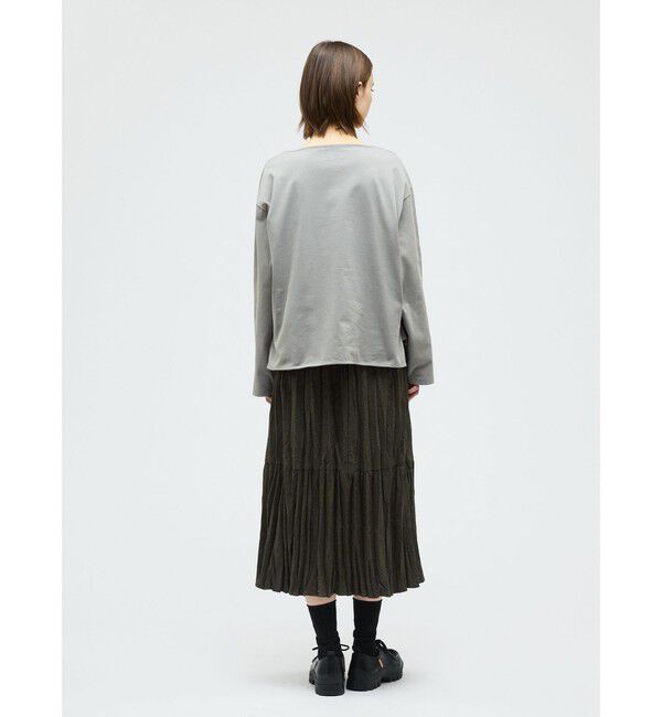 mizuiro ind「mizuiro ind ウールブレンドティアードワッシャースカート」|スカート|