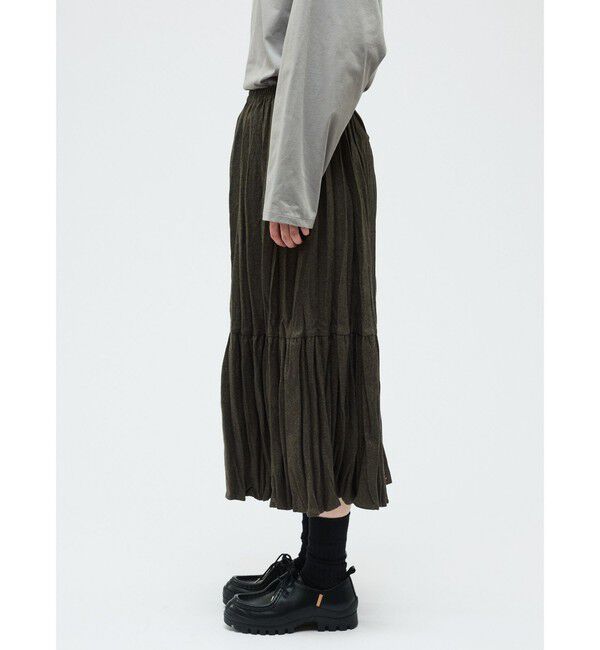 mizuiro ind「mizuiro ind ウールブレンドティアードワッシャースカート」|スカート|