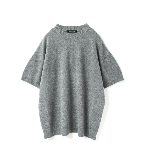 mizuiro ind「mizuiro ind クルーネックワイドチュニック」|ニット・セーター|