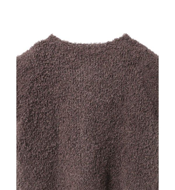 mizuiro ind「mizuiro ind ヘアリーヤーンフレンチスリーブカーディガン」|カーディガン|