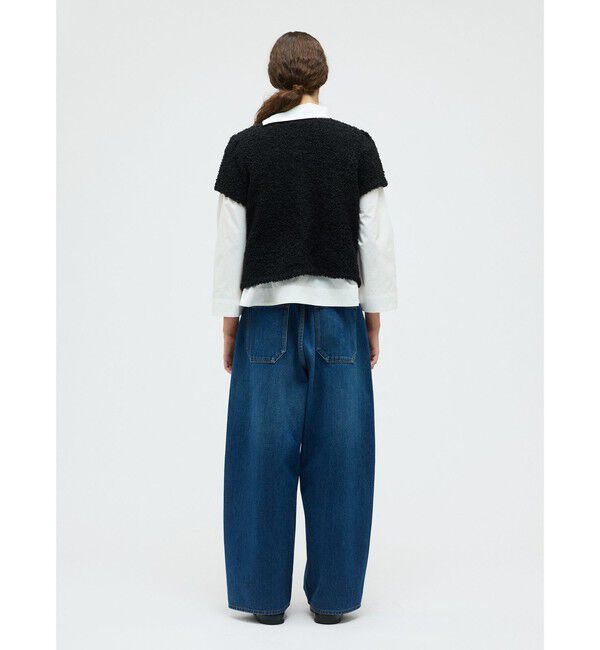 mizuiro ind「mizuiro ind ヘアリーヤーンフレンチスリーブカーディガン」|カーディガン|