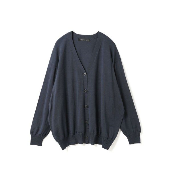 mizuiro ind「mizuiro ind Vネックワイドカーディガン」|カーディガン|ネイビー