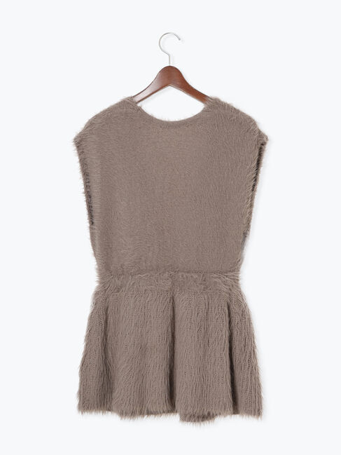 Te chichi「シャギーペプラムニットベスト」|ニット・セーター|