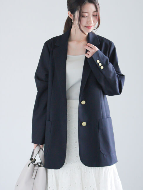 Te chichi「シングルブレストテーラードジャケット（セットアップ可）《2025spring catalog item》」|その他|ネイビー
