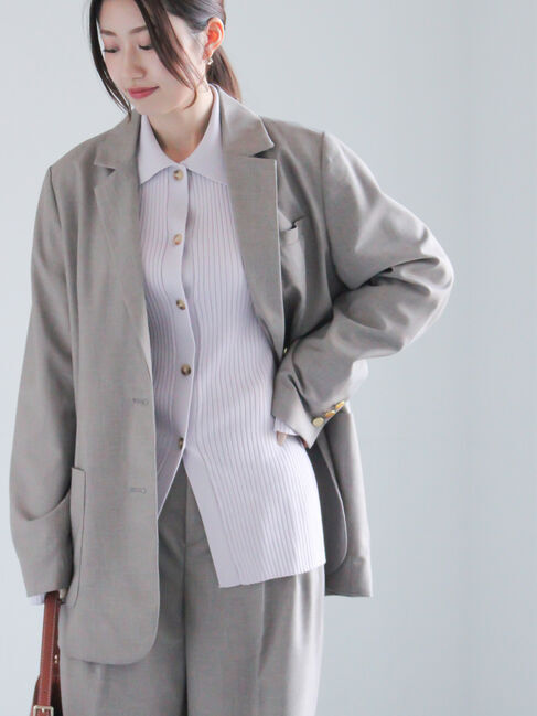 Te chichi「シングルブレストテーラードジャケット（セットアップ可）《2025spring catalog item》」|その他|グレー