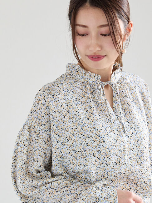 Te chichi「フラワープリントフリルブラウス」|シャツ・ブラウス|