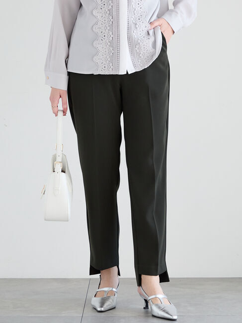 Te chichi「デザインベルト付きテーパードパンツ」|その他|チャコールグレー