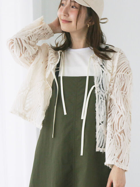 Te chichi TERRASSE「前後2WAYチュールジャカードブラウス」|シャツ・ブラウス|オフホワイト