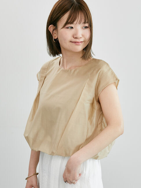 Lugnoncure「裾バルーントップス《2025summer catalog item》」|シャツ・ブラウス|ベージュ