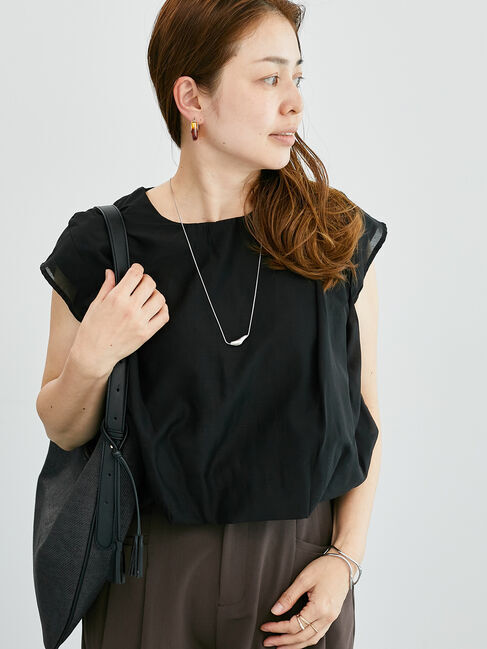 Lugnoncure「裾バルーントップス《2025summer catalog item》」|シャツ・ブラウス|ブラック
