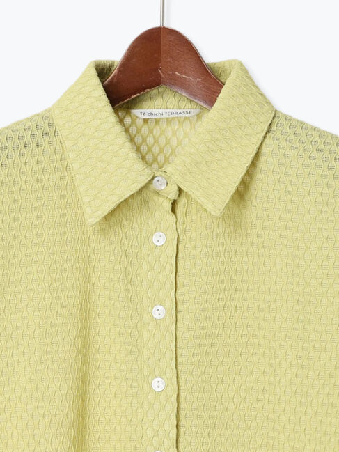 Te chichi TERRASSE「シャーリング衿付きカーディガン《2025summer catalog item》」|カーディガン|