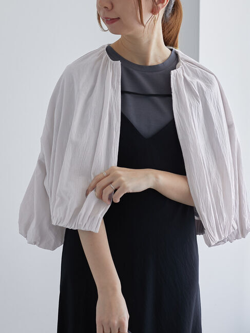 Te chichi「タックギャザーバルーンスリーブブルゾン」|ブルゾン・スタジャン|グレー