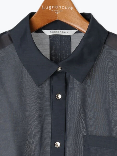 Lugnoncure「金釦レギュラーカラーシアーシャツ」|シャツ・ブラウス|
