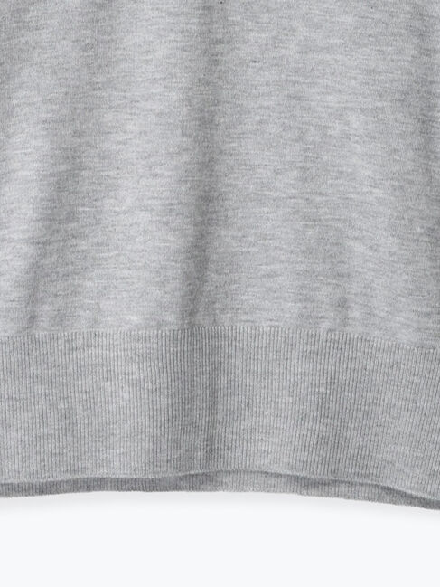 Samansa Mos2 blue「◎袖ロゴニットプルオーバー」|ニット・セーター|