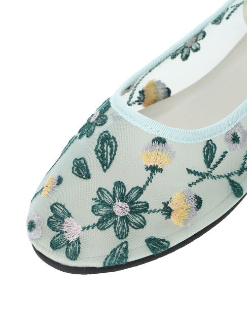 Samansa Mos2「花柄刺繍シアーシューズ」|ビジネス・ドレスシューズ|