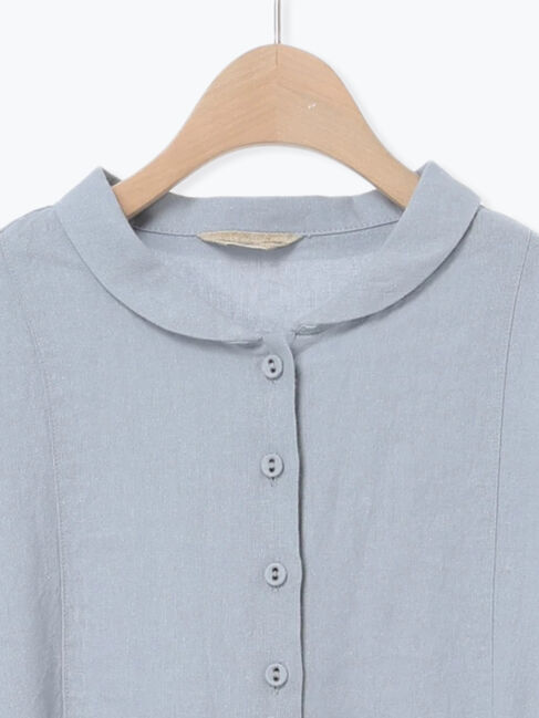 Samansa Mos2「【Cross&times;Linen】ショールカラーワンピース ≪S/Mサイズ≫」|ワンピース|