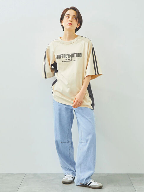 SM2「配色ラインロゴプリントオーバーTシャツ」|Tシャツ・カットソー|