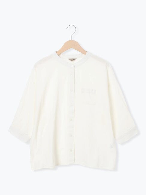 Samansa Mos2「バンドカラーゆるシャツ」|シャツ・ブラウス|